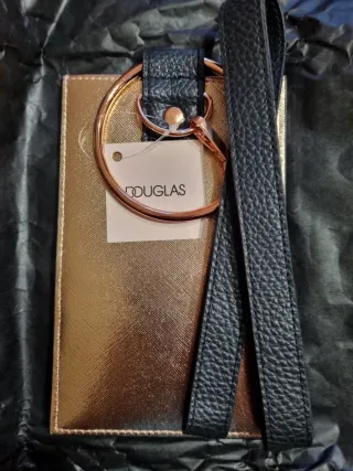Porta cellulare e carte Douglas oro/nero
