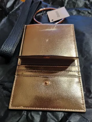 Porta cellulare e carte Douglas oro/nero