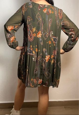 Vestido verde estampado