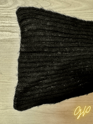 Coppia di sciarpe calde: nera-multicolor