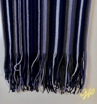 Coppia di sciarpe calde: nera-multicolor