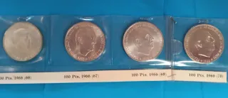 Moneda 100 Ptas PLATA.Diferentes años