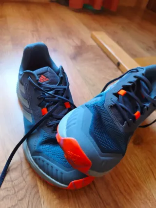 Zapatillas Adidas Correr Azul Naranja