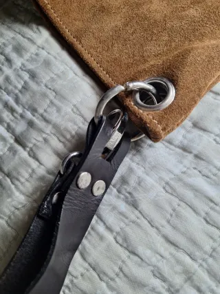 Bolso de serraje marrón