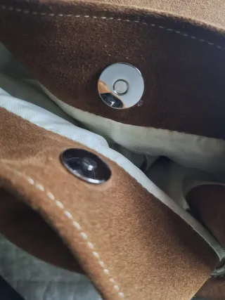 Bolso de serraje marrón