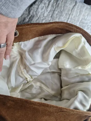 Bolso de serraje marrón