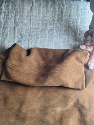 Bolso de serraje marrón