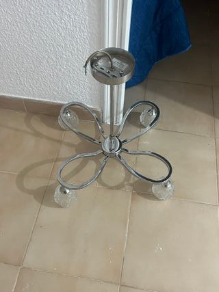 2 Lámparas Acero y Cristal Diseño Flor