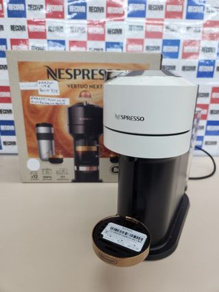 Cafetera Automática de Cápsulas con Sistema de Preparación con un Solo Toque, ENV120.W, Blanco Nespresso Vertuo Next Máquina de Café y Espresso con WIFI y Bluetooth Integrados