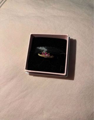 Anillo Princesa Rapunzel Tiara Oro Rosa