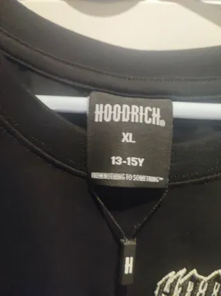 Camiseta Hoodrich XL Negra Niño