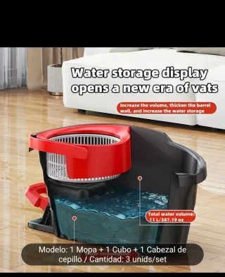 Juego Mopa Giratoria Cubo y Cepillo