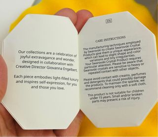 Collar Swarovski Lilia Mariposas Dorado Rosa