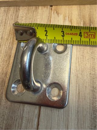 4 Anclajes Gancho Soporte Acero Inoxidable