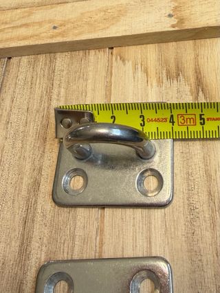 4 Anclajes Gancho Soporte Acero Inoxidable