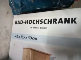 Armario Alto Baño Madera  en su embalaje original