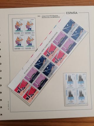 ÁLBUM SELLOS ESPAÑA AÑOS 1992 A 1995**MNH. BLOQUE