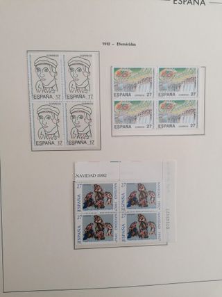 ÁLBUM SELLOS ESPAÑA AÑOS 1992 A 1995**MNH. BLOQUE