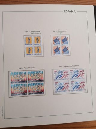 ÁLBUM SELLOS ESPAÑA AÑOS 1992 A 1995**MNH. BLOQUE