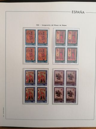ÁLBUM SELLOS ESPAÑA AÑOS 1992 A 1995**MNH. BLOQUE