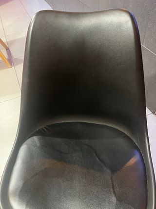 Silla comedor moderna negra y madera