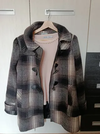 Lote trenca de cuadros para invierno y jersey