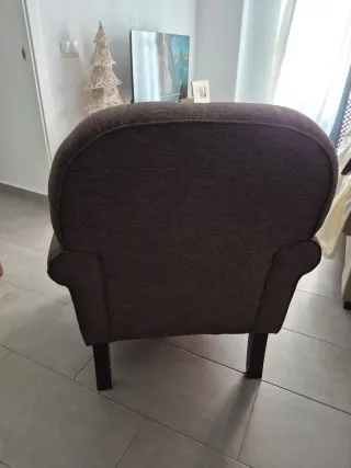 Sillón tapizado tela