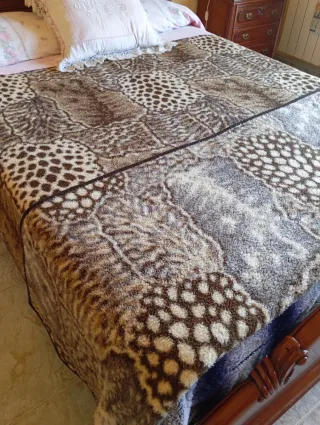 Manta grande estampado leopardo / serpiente