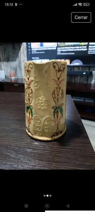 Jarra Modernista Cerámica Esmaltada Art Nouveau