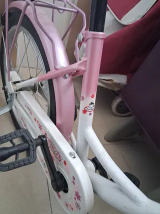 Bicicleta niña con ruedines