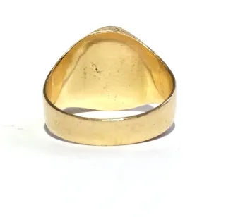 Anillo Sello Oro 18k 4.4gr Rubí