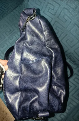 Bolso polipiel azul marino