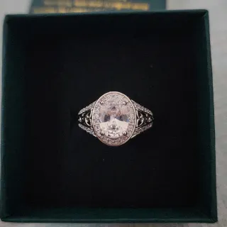 Anillo Plata Ovalado Circonita