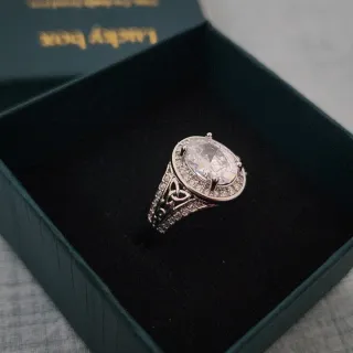 Anillo Plata Ovalado Circonita