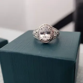 Anillo Plata Ovalado Circonita