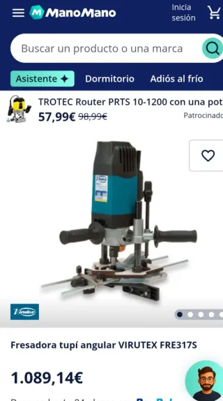 Fresadora Virutex Angular RINCONES caja festool