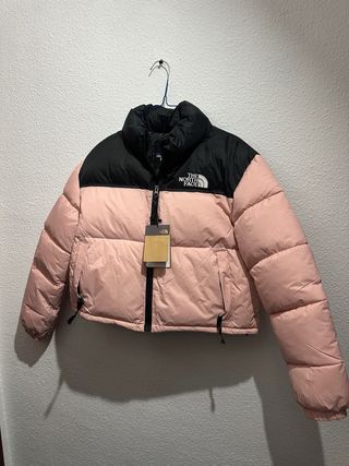 Abrigo The North Face rosa y negro