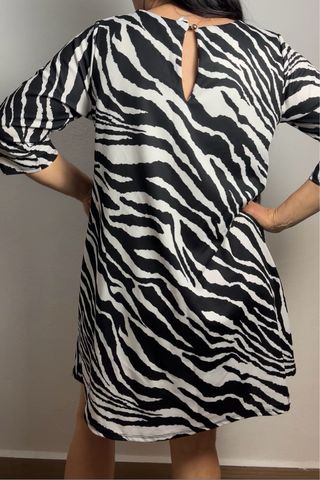 Vestido estampado cebra talla única