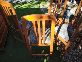 Lote de 6 sillas de madera