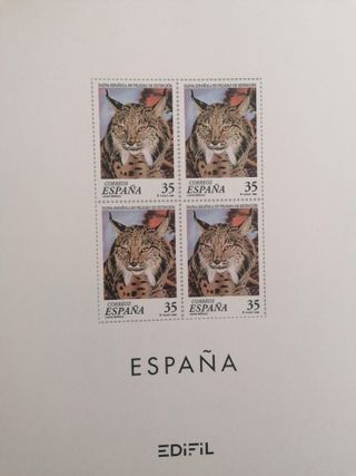 ÁLBUM SELLOS ESPAÑA AÑOS 1996 A 1999**MNH. BLOQUE