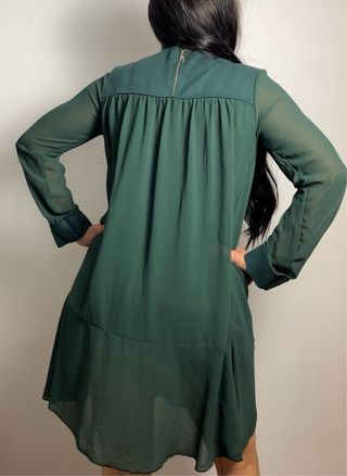 Vestido verde de gasa