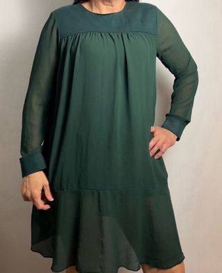 Vestido verde de gasa