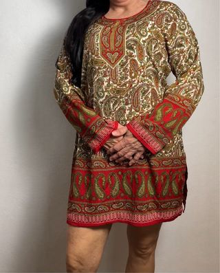 Blusa/Vestido estampado paisley