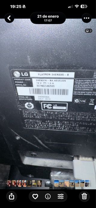 Monitor LG Flatron Full HD Negro