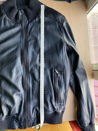 Cazadora Cuero Easy Wear Talla L Negra