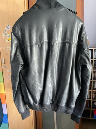Cazadora Cuero Easy Wear Talla L Negra