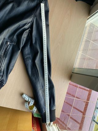 Cazadora Cuero Easy Wear Talla L Negra