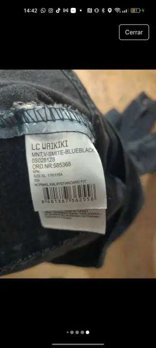 Chaqueta tejana azul