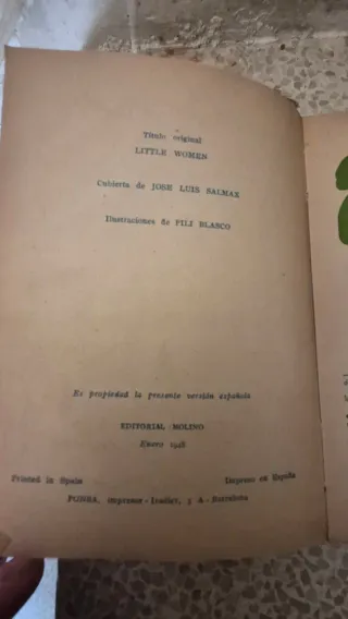 Libro Mujercitas edición 1948