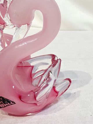 Coppia Cigni Vetro Murano Anni '70